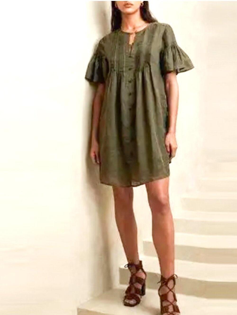 Banana Republic Pintuck RAMIE Mini Dress with Slipdress